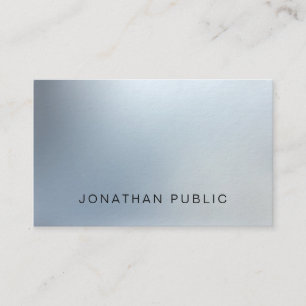 Carte De Visite Conception Élégante Moderne Look Argent Luxe