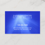 Carte De Visite Conception élégante moderne propre Lumière bleue L (Dos)