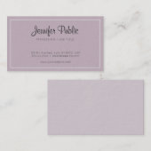 Carte De Visite Conception élégante professionnelle Luxe Premium É (Devant / Derrière)