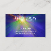 Carte De Visite Conception élégante propre moderne Lumière colorée (Dos)