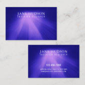 Carte De Visite Conception élégante propre moderne Lumière rose su (Devant / Derrière)