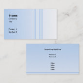 Carte De Visite Conception élégante simple bleu-clair (Devant / Derrière)