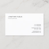 Carte De Visite Conception élégante simple moderne professionnelle (Dos)