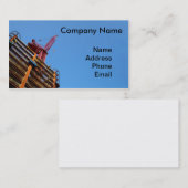 Carte De Visite Conception élevée de bâtiment moderne avec la grue (Devant / Derrière)