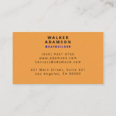 Carte De Visite Conception en bois (ressemble à du bois Grain) Con (Dos)