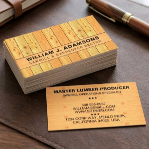 CARTE DE VISITE CONCEPTION EN BOIS RUSTIQUE & SIMPLE   MINIMALISTE