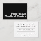 Carte De Visite Conception en gras et en clair - Centre Médicale (Devant / Derrière)