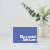 Carte De Visite Conception en gras et en clair - Financial Advisor (Debout devant)