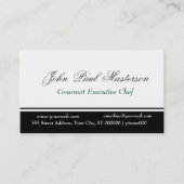 Carte De Visite Conception en noir blanc de la bordure professionn (Devant)