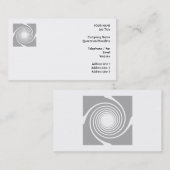 Carte De Visite Conception en spirale blanche et grise (Devant / Derrière)