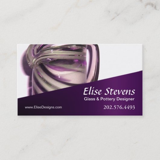 Carte De Visite Conception en verre de "Glassique" -, concepteur (Devant)
