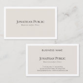 Carte De Visite Conception épurée et élégante Conception moderne (Devant / Derrière)