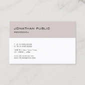 Carte De Visite Conception épurée et moderne sobre, tendance (Devant)