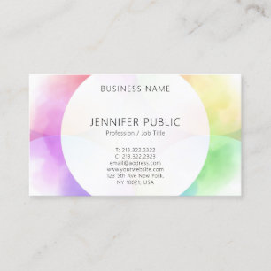 Carte De Visite Conception épurée moderne et design coloré