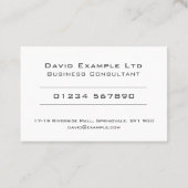 Carte De Visite Conception et clarté des consultants professionnel (Dos)