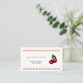 Carte De Visite Conception et logo de cerise (Debout devant)