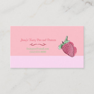 Carte De Visite Conception et logo roses de fraise