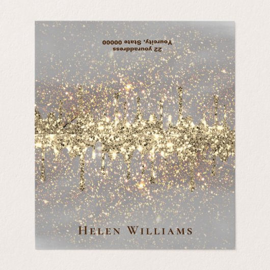 Carte De Visite conception fausse étincelle (Extérieur déplié)