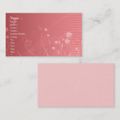 Carte De Visite Conception florale (Devant / Derrière)