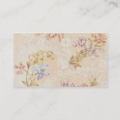 Carte De Visite Conception florale avec des pivoines, des lis et (Dos)