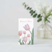 Carte De Visite Conception florale de tulipes pastel (Debout devant)
