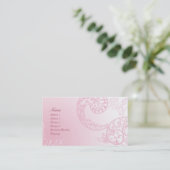 Carte De Visite Conception florale élégante (Debout devant)