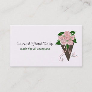 Carte De Visite Conception florale élégante...Bouquet de mariage