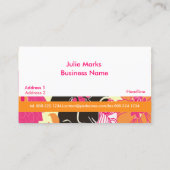 Carte De Visite Conception florale rétro de PixDezines (Dos)