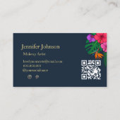 Carte De Visite Conception Florale Tropicale | Hibiscus & Feuillag (Dos)