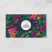 Carte De Visite Conception Florale Tropicale | Hibiscus & Feuillag (Devant)
