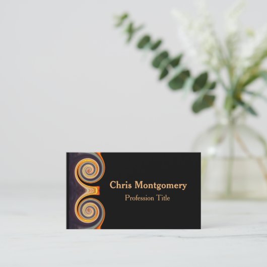 Carte De Visite Conception Fractale Spirale Vive Professionnelle (Debout devant)