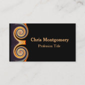 Carte De Visite Conception Fractale Spirale Vive Professionnelle (Devant)