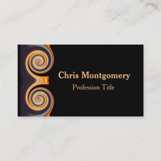 Carte De Visite Conception Fractale Spirale Vive Professionnelle (Devant)