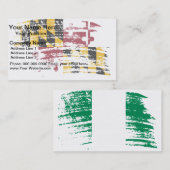 Carte De Visite Conception fraîche de drapeau de Marylander (Devant / Derrière)