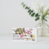 Carte De Visite Conception fraîche de drapeau de Marylander (Debout devant)