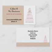 Carte De Visite Conception Gâteaux Sont Mon Affaire (Devant / Derrière)