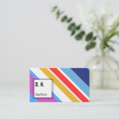 Carte De Visite Conception géométrique moderne colorée (Debout devant)