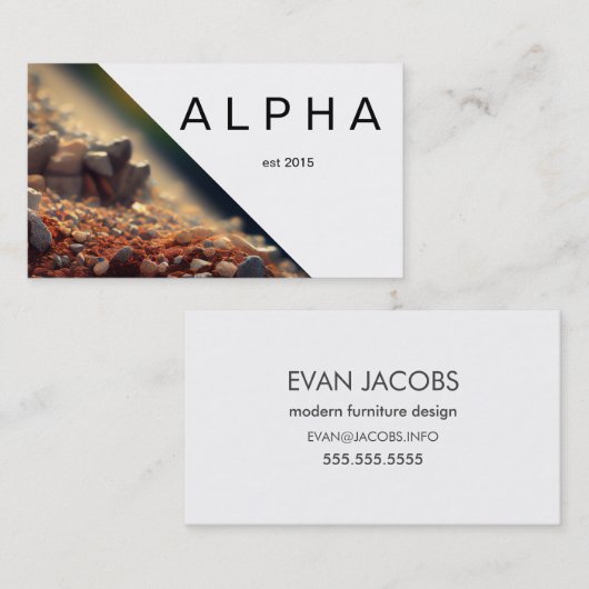 Carte De Visite Conception géométrique moderne de la construction  (Devant / Derrière)