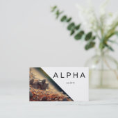 Carte De Visite Conception géométrique moderne de la construction  (Debout devant)