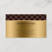 Carte De Visite Conception Géométrique Or Et Brown (Dos)