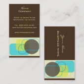 Carte De Visite Conception géométrique rétro moderne (Devant / Derrière)