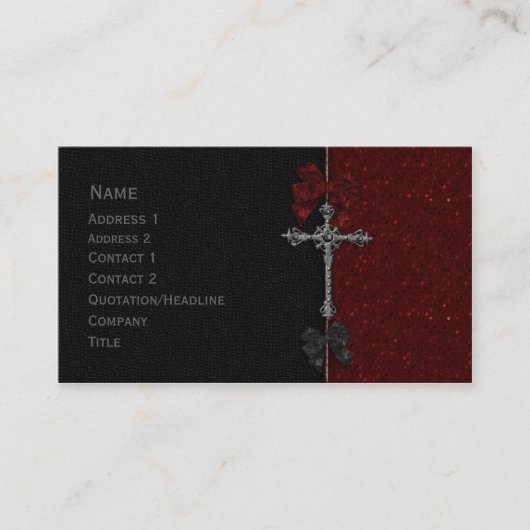 Carte De Visite Conception gothique (Devant)