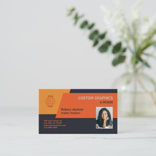 Carte De Visite Conception graphique (Debout devant)