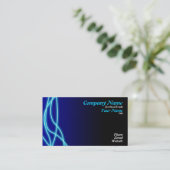 Carte De Visite Conception graphique bleue (Debout devant)