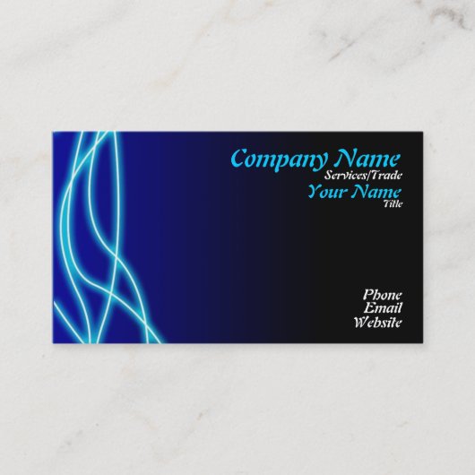 Carte De Visite Conception graphique bleue (Devant)