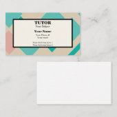 Carte De Visite Conception graphique de l'enseignant de tuteur de  (Devant / Derrière)