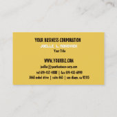 Carte De Visite Conception graphique de ruche mignonne simple (Dos)