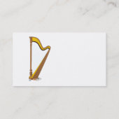 Carte De Visite Conception graphique d'harpe de pédale de concert (Dos)