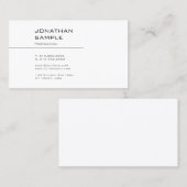 Carte De Visite Conception graphique simple Élégante et profession (Devant / Derrière)