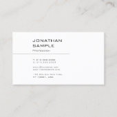 Carte De Visite Conception graphique simple Élégante et profession (Devant)